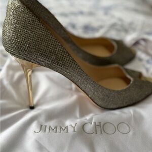 Jimmy Choo Sparkling Metallic Heels